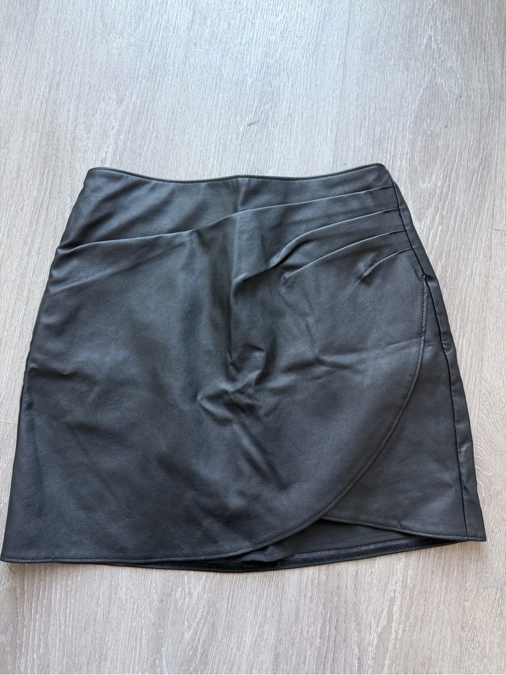 Abercrombie & Fitch Black Faux Leather Mini Skirt